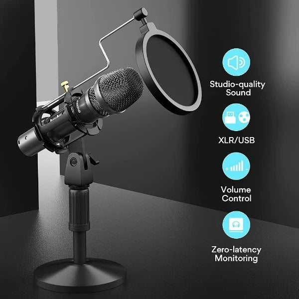 Maono - USB / XLR Cardioid Dynamic Broadcast Microphone - La Boîte Musicale - Microphones - Maono -