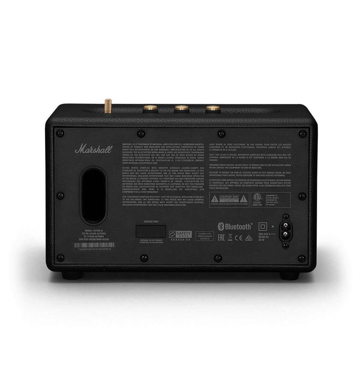 Marshall - Acton III Black - La Boîte Musicale - Bluetooth Speaker - Marshall -
