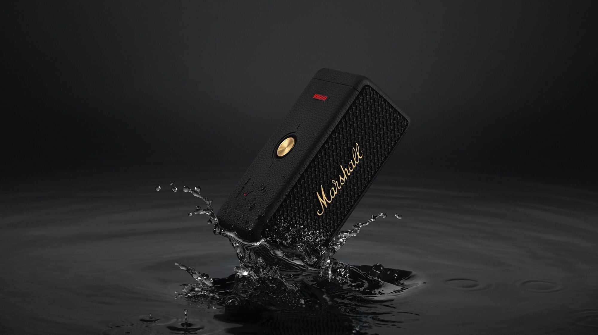 Marshall - Emberton II Black & Brass - La Boîte Musicale - Bluetooth Speaker - Marshall -