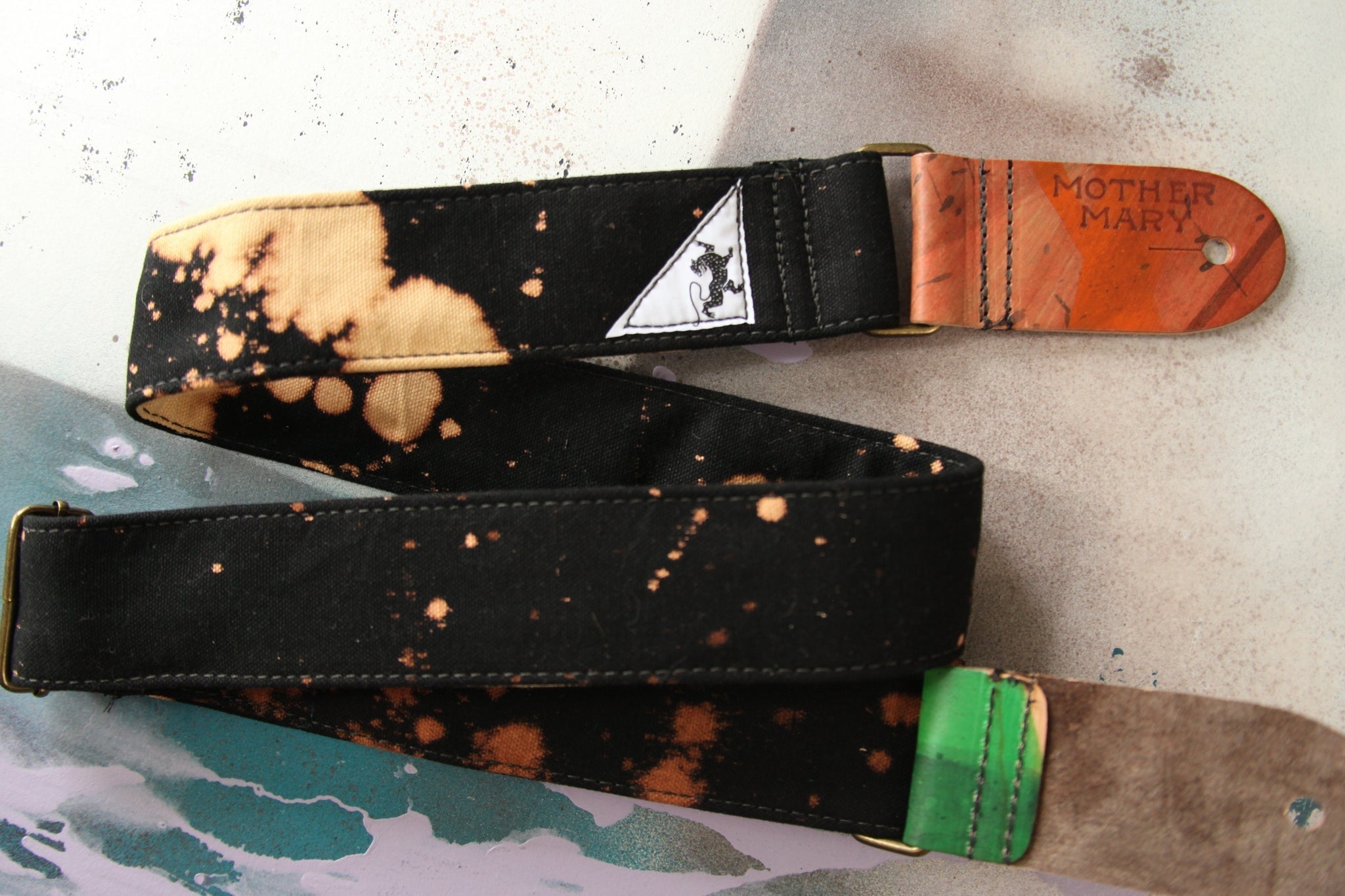 Mother Mary Company - Black Bleached Guitar Strap - La Boîte Musicale - Mother Mary Company -