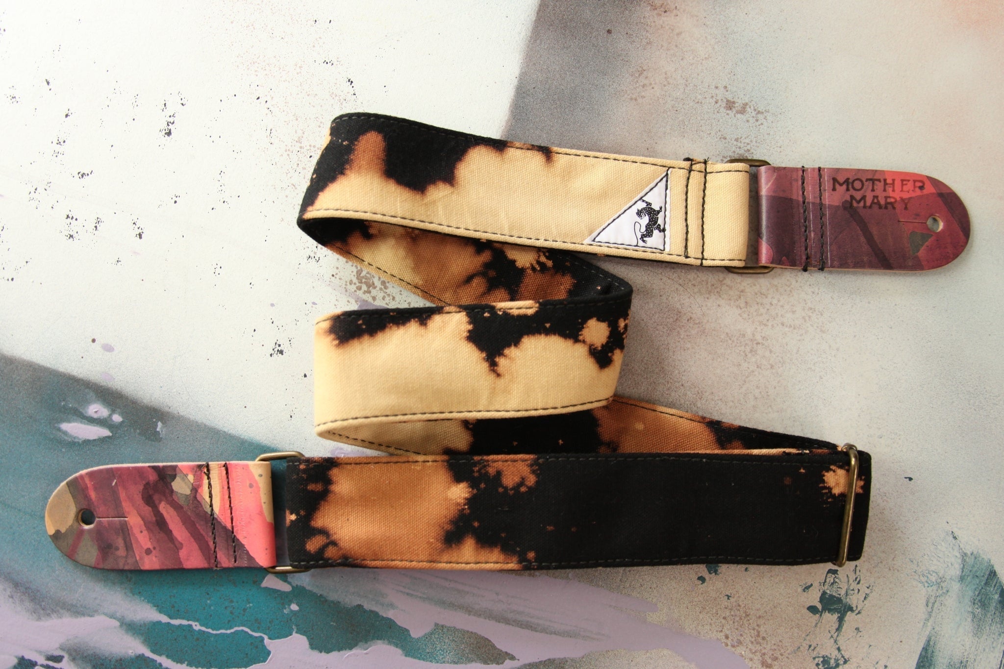 Mother Mary Company - Black Bleached Guitar Strap - La Boîte Musicale - Mother Mary Company -