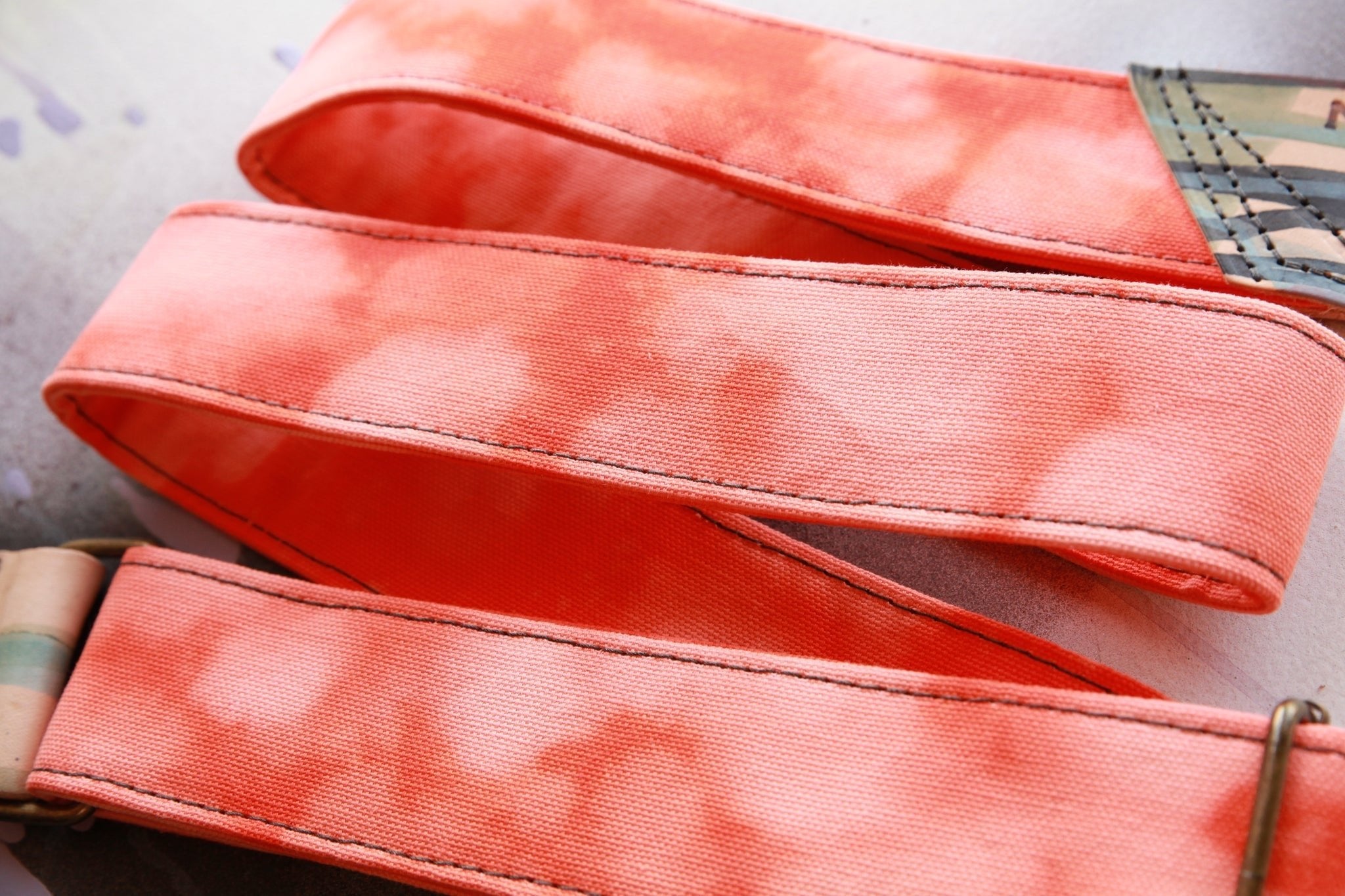 Mother Mary Company - Orange Bleached Guitar Strap - La Boîte Musicale - Mother Mary Company -