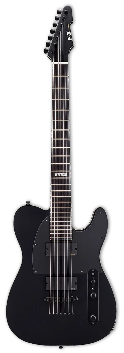 ESP E-II T-B7 Baritone, Black Satin