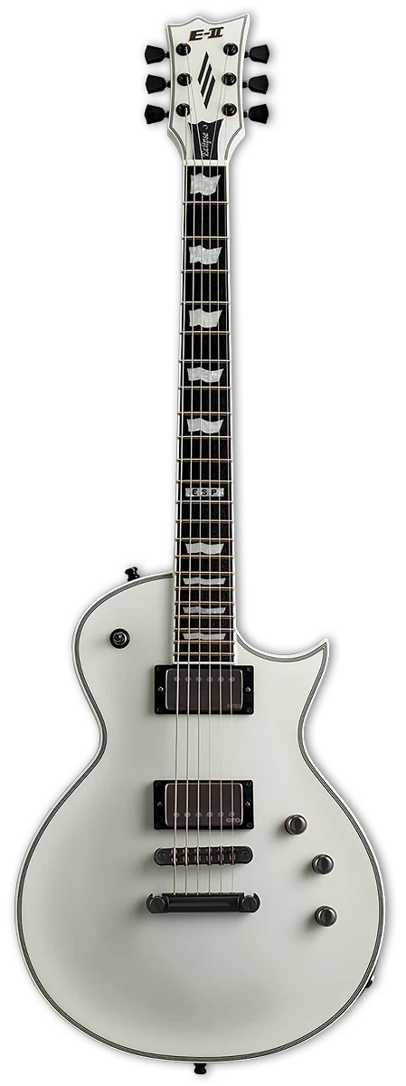 ESP Guitars EIIECSWSLH E-II Eclipe 6-String LH Electric Guitar with Case-Snow White Satin