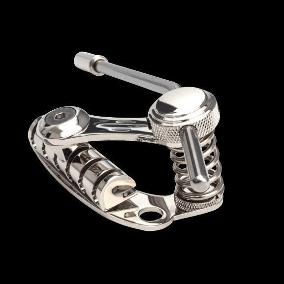 Duesenberg Les Trem II Tremolo System for Guitars - Nickel – angled view