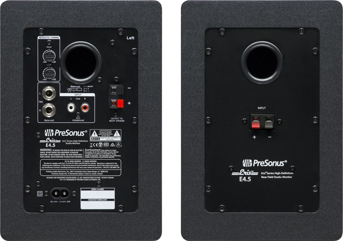 PreSonus® - Eris® E4.5 Studio Monitor - Black - La Boîte Musicale - Studio Monitors - Presonus -