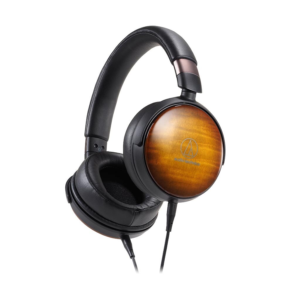 Audio-Technica ATH-WP900 Over-Ear Closed-Back Wooden Headphones, Flame Maple