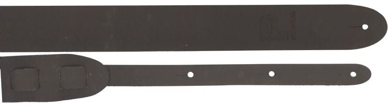 Profile - 2” Brown Basic Leather guitar strap - La Boîte Musicale - Profile -