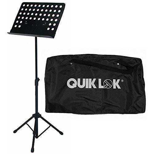 Quiklok MS330 - W/BAG Sheet Music Stand w/ Perforated Metal Desk and Bag - La Boîte Musicale - Music Stands - La Boîte Musicale -