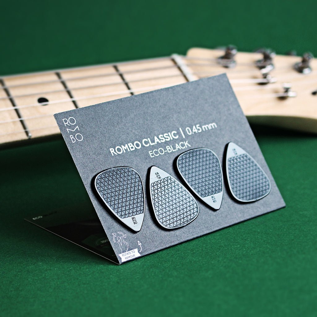 Rombo - The Guitar Pick Set Rombo Classic Eco - Black (4 guitar picks) - La Boîte Musicale - Rombo Picks -