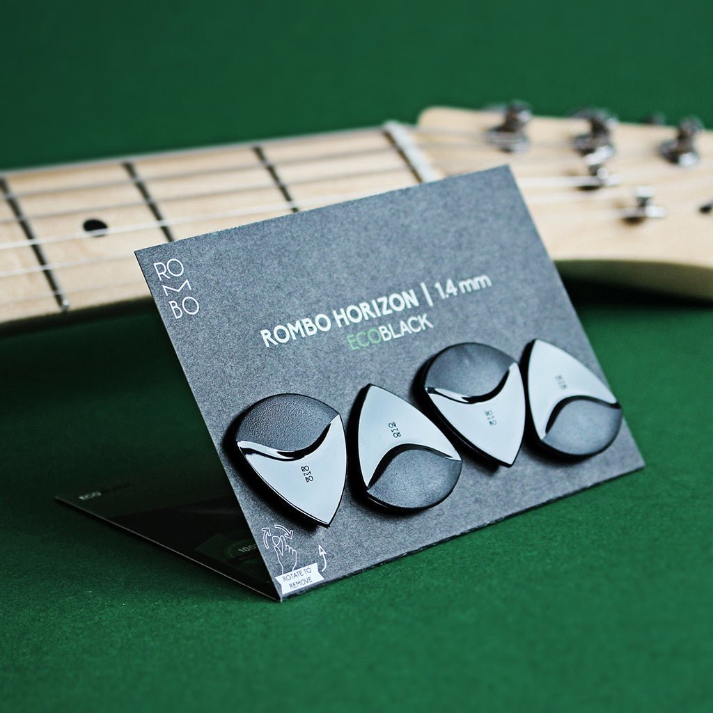 Rombo - The Rombo Horizon Pick Set EcoBlack (4 guitar picks) - La Boîte Musicale - Rombo Picks -