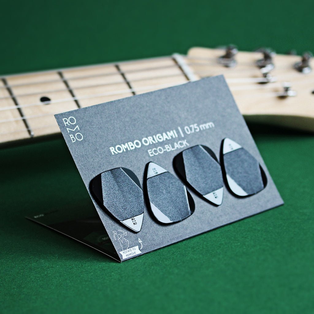 Rombo - The Rombo Origami Pick Set Eco - Black (4 guitar picks) - La Boîte Musicale - Rombo Picks -