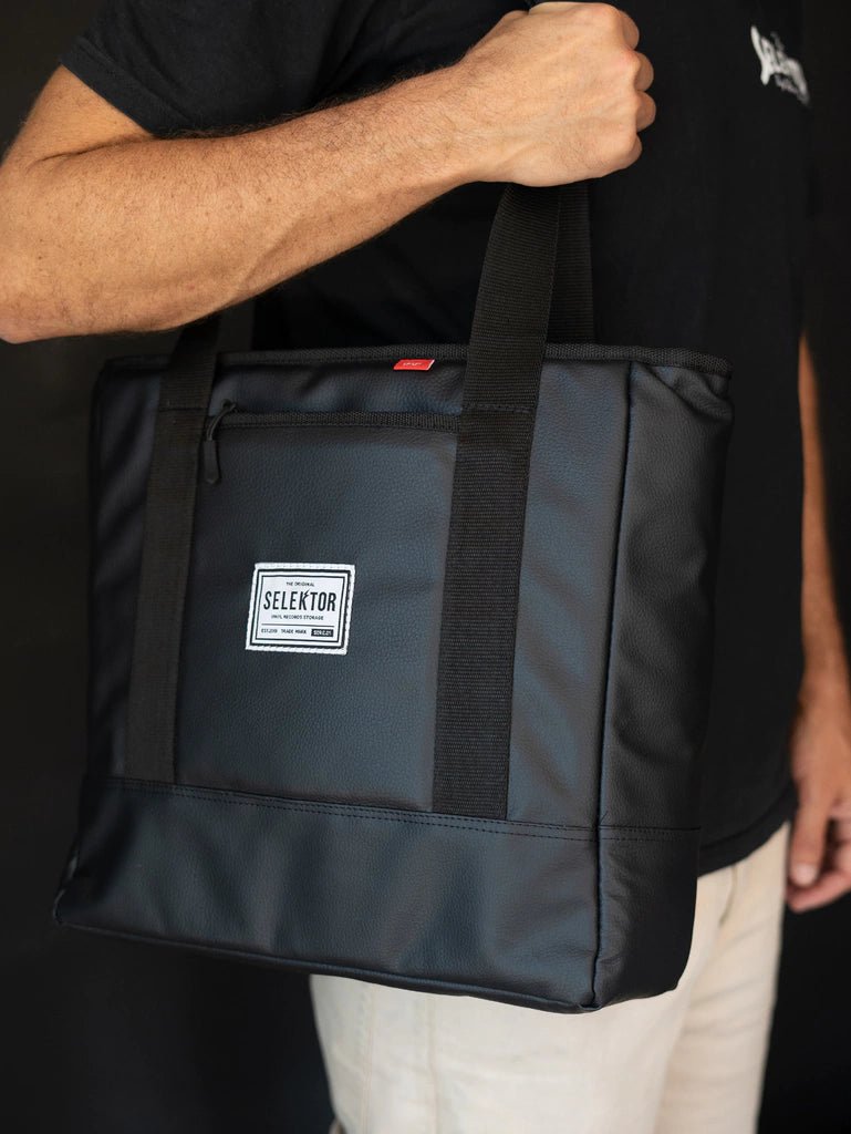 Selektor - Classic Bag x 30 LP 12 Black - Vegan Leather - La Boîte Musicale - Record Bag - Selektor -