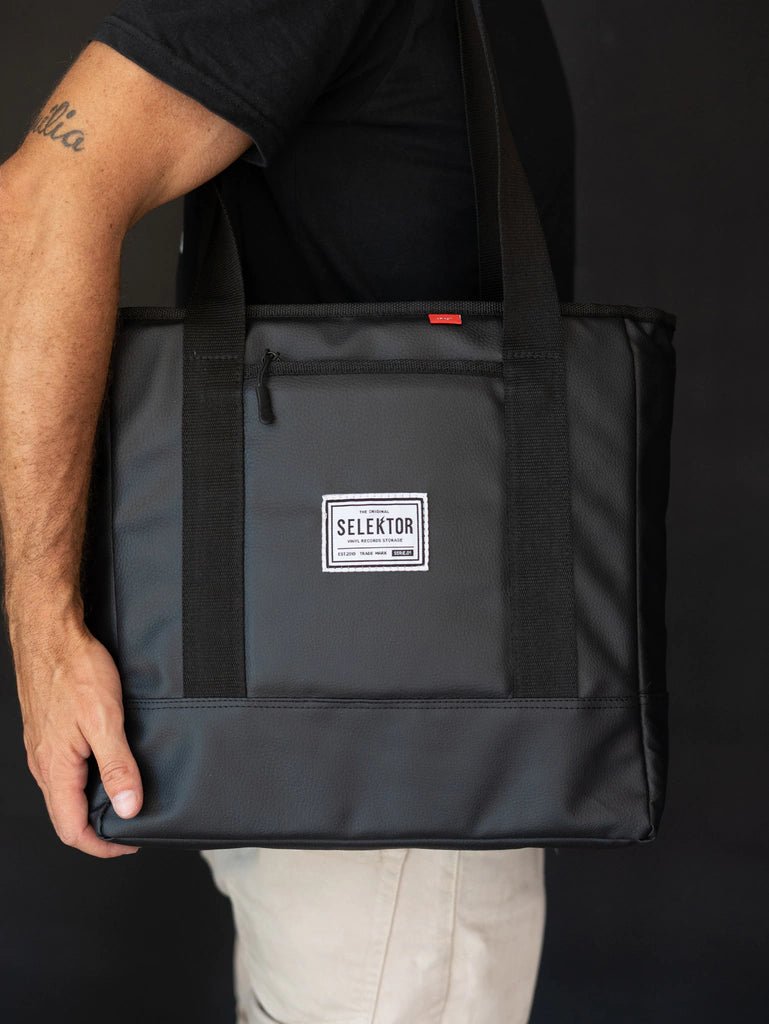 Selektor - Classic Bag x 30 LP 12 Black - Vegan Leather - La Boîte Musicale - Record Bag - Selektor -