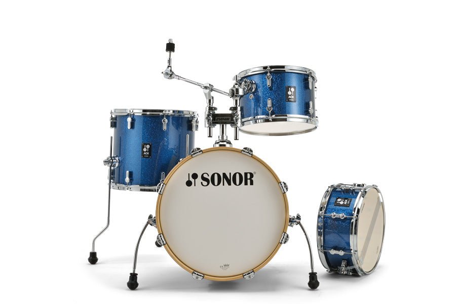 Sonor - AQX Jazz 4 - piece Drum Shell Set, Blue Ocean Sparkle - La Boîte Musicale - Acoustic Drum - Sonor -