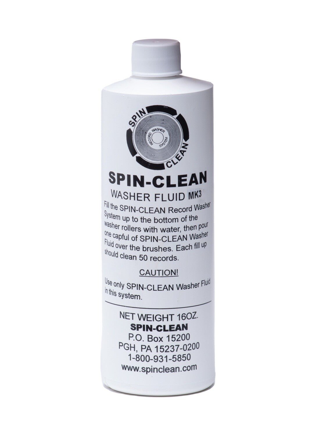Spin Clean - 16 oz. Bottle Spin - Clean® Record Washer Fluid - La Boîte Musicale - Turntable Accessories - Spin Clean -