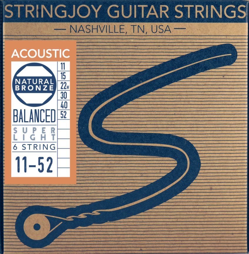 Stringjoy Naturals Acoustic 11 - 52 PB - La Boîte Musicale - Electric Guitar Strings - Stringjoy -