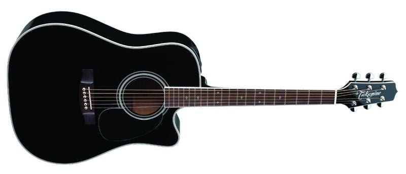 Takamine electro - acoustic Pro Series EF341SC Dreadnought - black w/ case - La Boîte Musicale - Acoustic Guitars - Takamine -