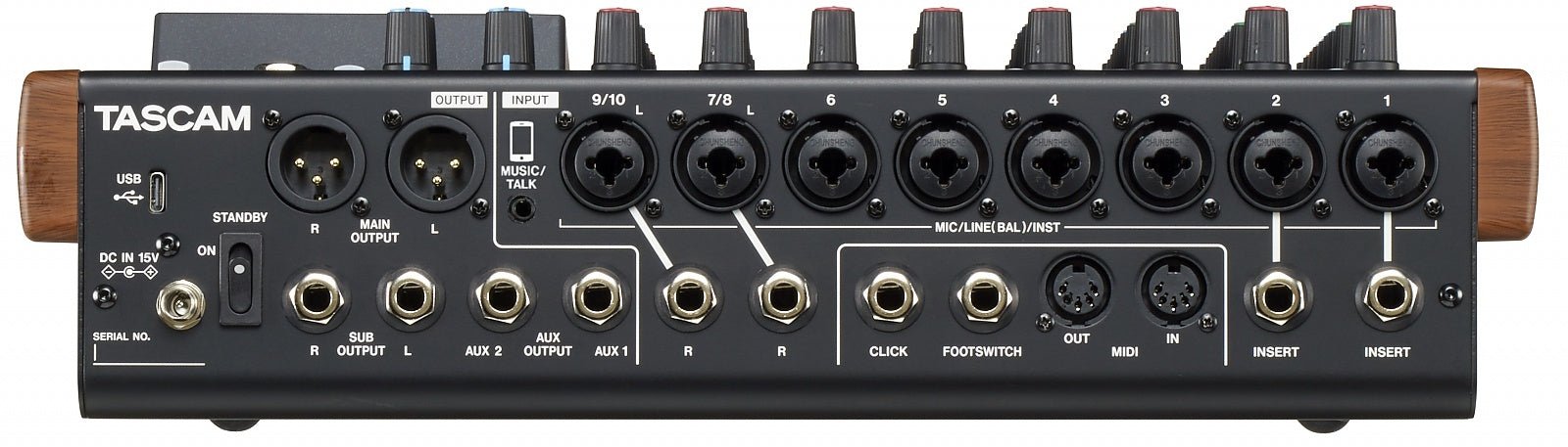 Tascam - 10 - Channel Mixer With 12 - Track Recorder And USB Audio Interface - La Boîte Musicale - Mixers - Tascam -