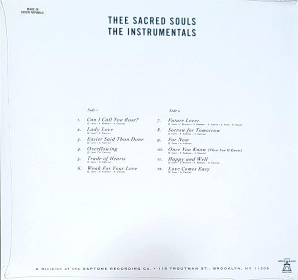 Thee Sacred Souls - The Instrumentals - Red Rose Color Vinyl - La Boîte Musicale - La Boîte Musicale -