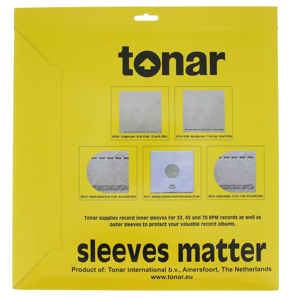 Tonar - Nostatic sleeves 12 inch (30 cm) LP records - La Boîte Musicale - Turntable Accessories - Tonar -