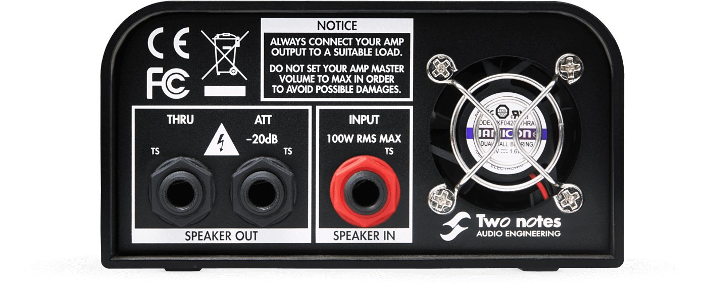 Torpedo Captor - 8Ω load box - attenuator - analog cabinet simulator - La Boîte Musicale - Attenuators - Two notes -