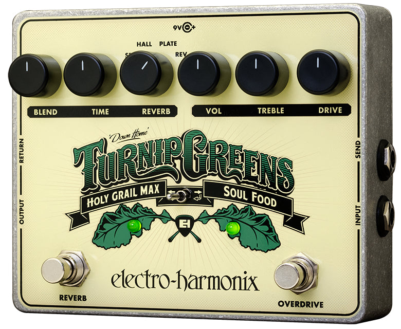 EHX - Turnip Greens Overdrive / Reverb Multi-Effect Pedal