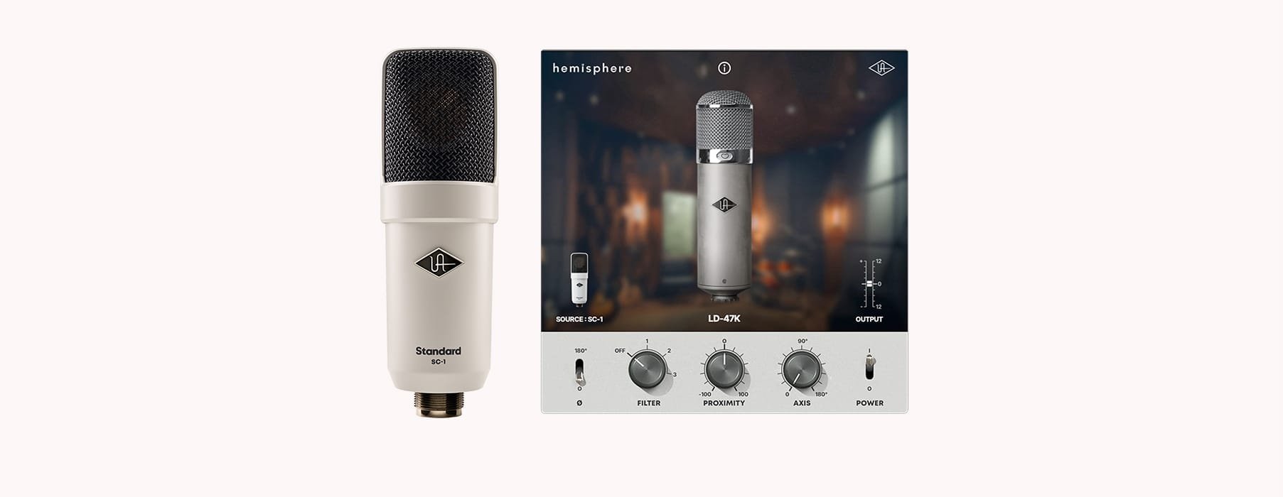 Universal Audio - SC - 1 Condenser Microphone With Hemisphere Mic Modeling - La Boîte Musicale - La Boîte Musicale -