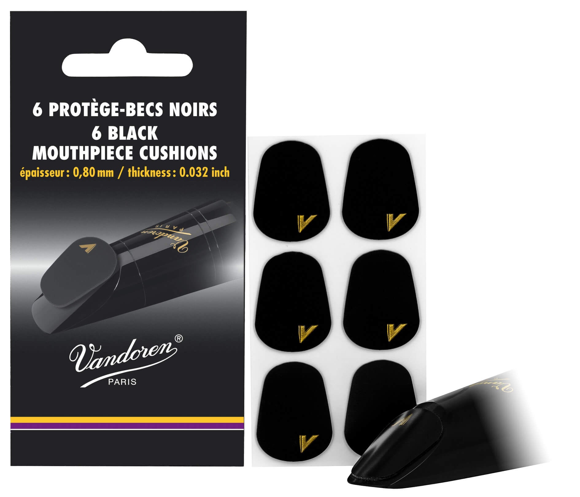 Vandoren - 6 Black Mouthpiece Cushions - La Boîte Musicale - Vandoren -