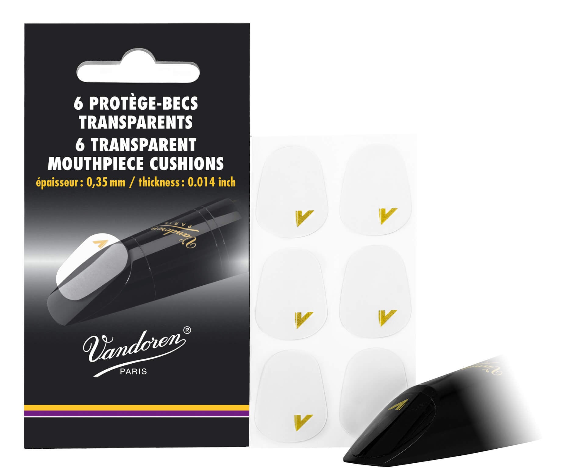 Vandoren - Bag of 6 transparent cushions (thickness 0.35 mm - 0.014 ”) - La Boîte Musicale - Vandoren -