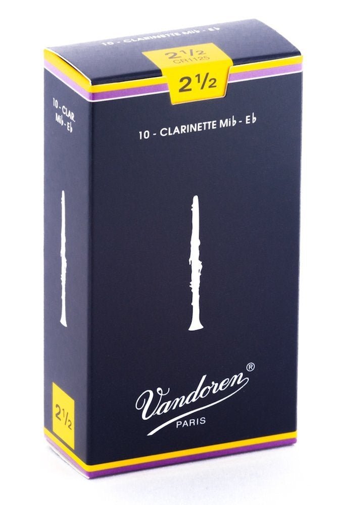 Vandoren - Eb Clarinet Traditional Reeds Strength 2.5; Box Of 10 - La Boîte Musicale - Vandoren -