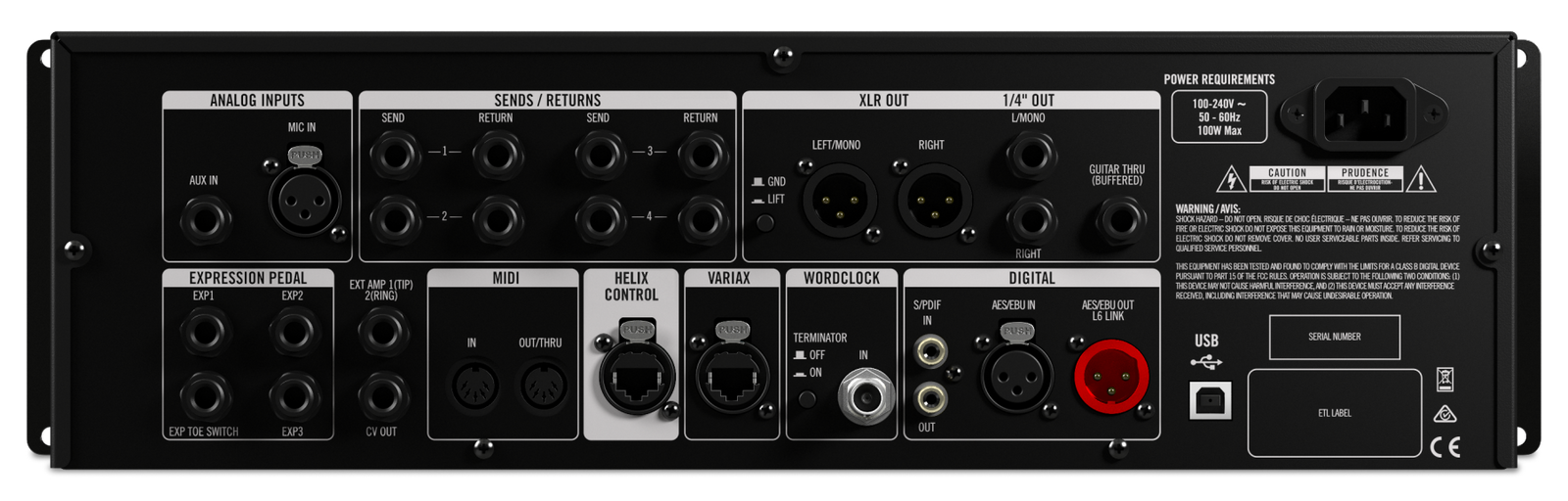 Line 6 HELIX RACK Guitar Multi-Effects Rack Processor