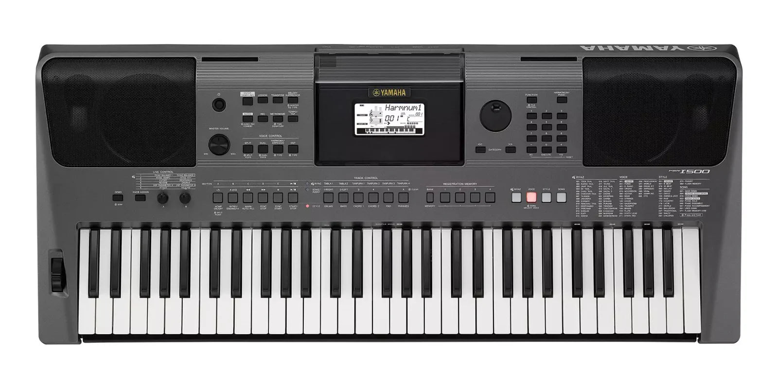 Yamaha PSRI500 Portable Keyboard With Indian Voices, Styles And Songs (Metallic Dark Grey) - 61 Keys