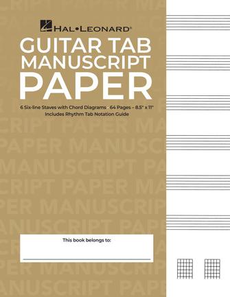 Hal Leonard - Guitar Tablature Manuscript Paper – Standard