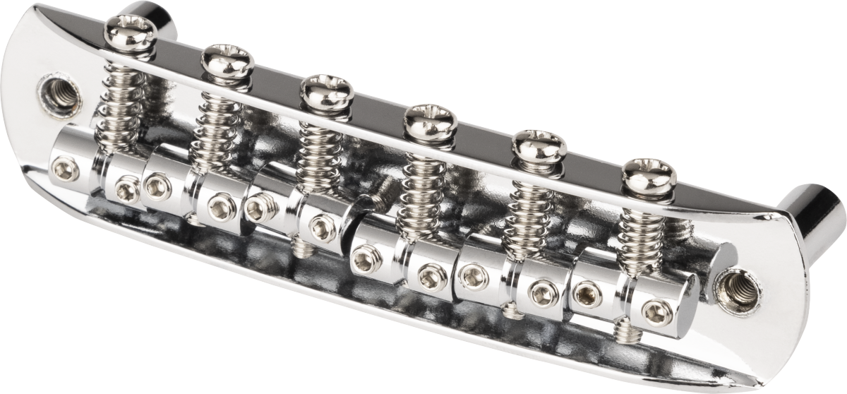 Fender - Mustang Fully-Adjustable Guitar Bridge (Japan)- Chrome