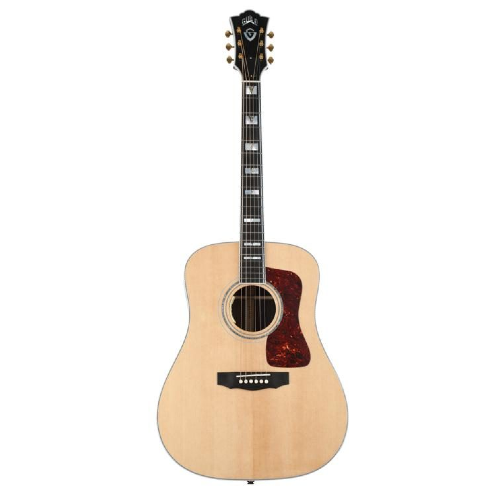 Guild D-55E - No Cutaway Dreadnought Acoustic-Electric Guitar - Natural Nitro