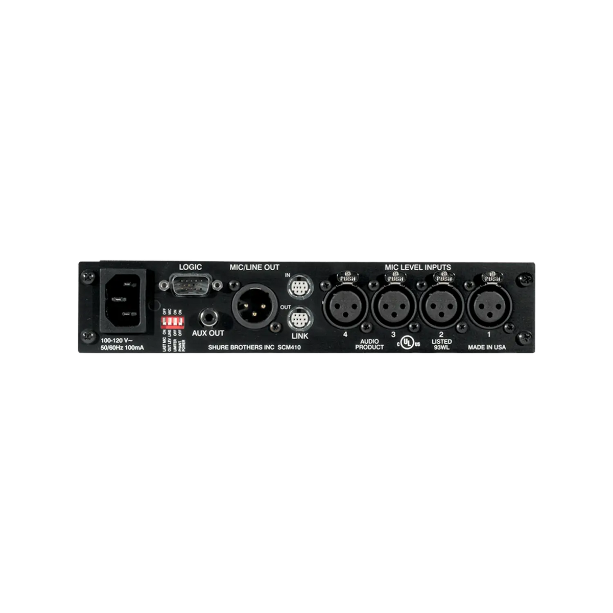 Shure SCM410 - 4 Channel Automatic Mixer with Intellimix - product view 2