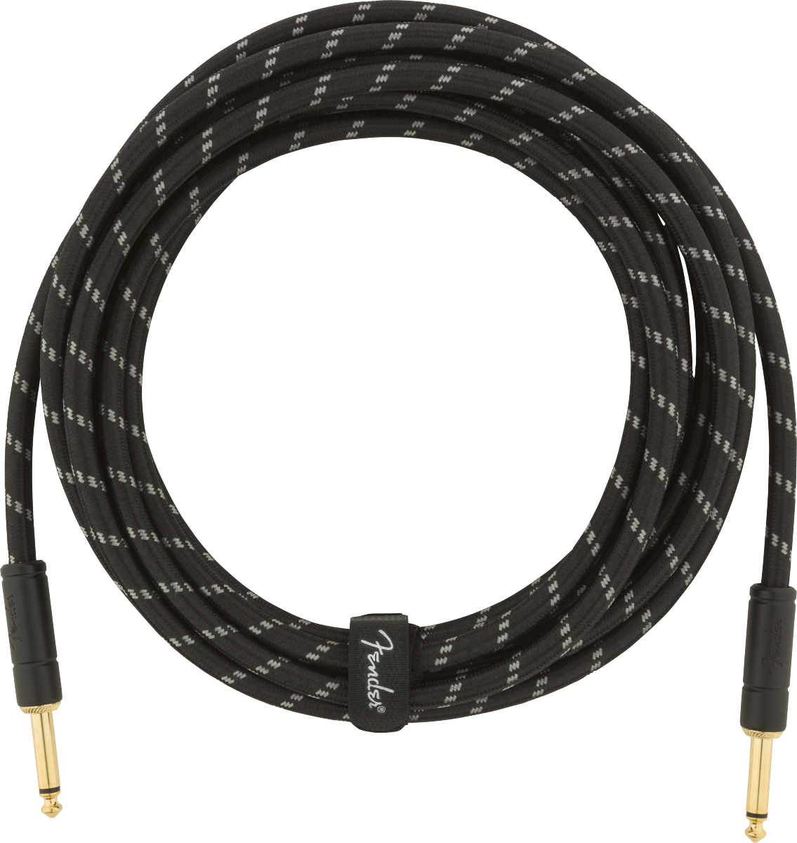 Fender - Deluxe Series Instrument Cable, Straight/Straight, 15', Black Tweed