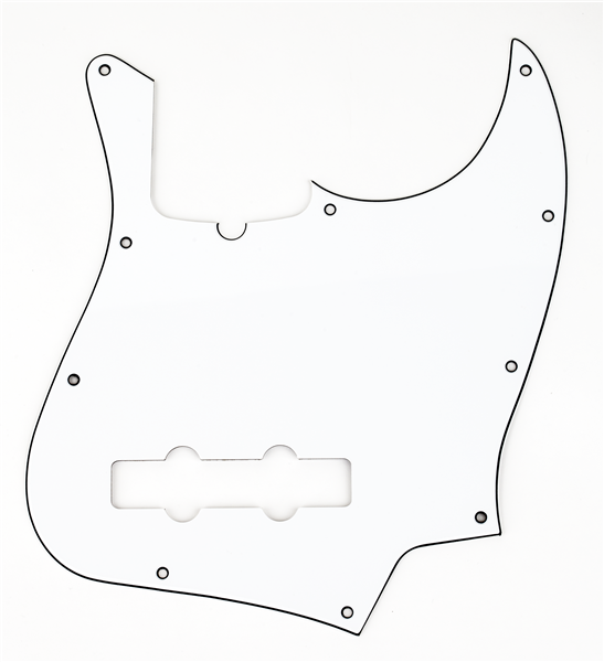 Fender - 10-Hole Contemporary Jazz Bass Pickguards Pickguard, 10-Hole Mount (with Truss Rod Notch), W/B/W, 3-Ply