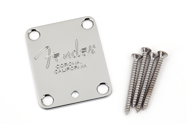 Fender - 4-Bolt American Series Guitar Neck Plate With Fender Corona Stamp