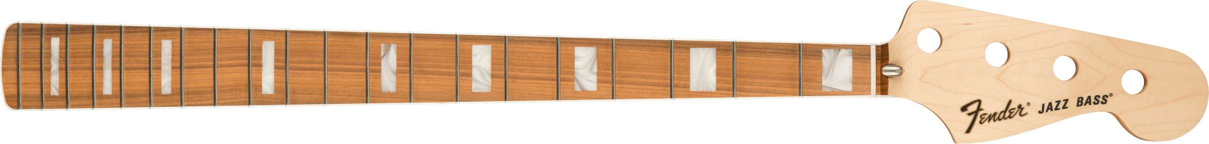 Fender - Classic Series 70's Jazz Bass® Neck, 20 Medium Jumbo Frets, Block Inlay, Pau Ferro