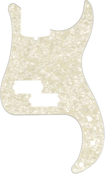 Fender - Pickguard- Precision Bass®- 13-Hole Mount- Aged White Pearl- 4-Ply