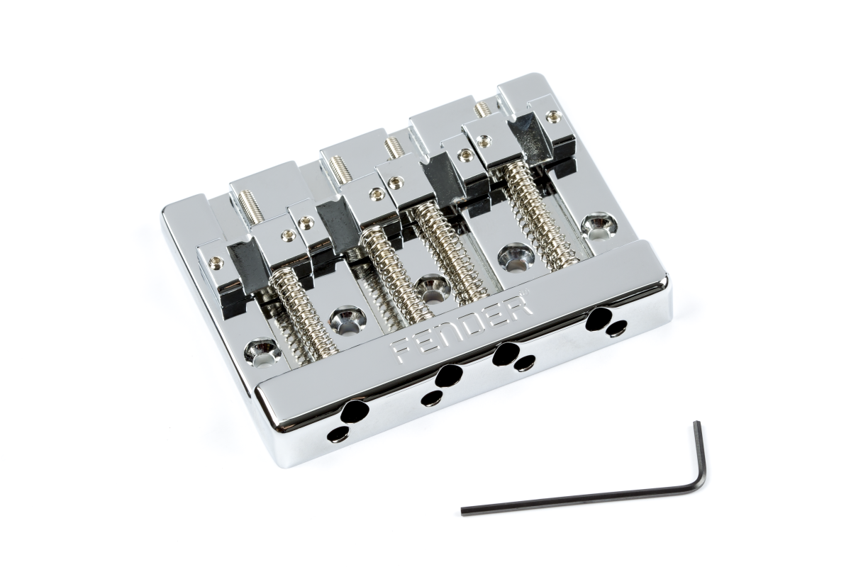 Fender - HiMass™ 4-String Bass Bridge Assembly With Zinc Saddles- Chrome