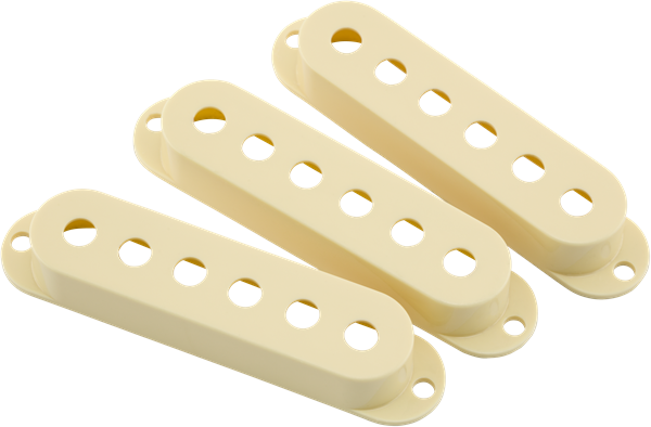 Fender - Road Worn Stratocaster Pickup Covers, Aged White (3)