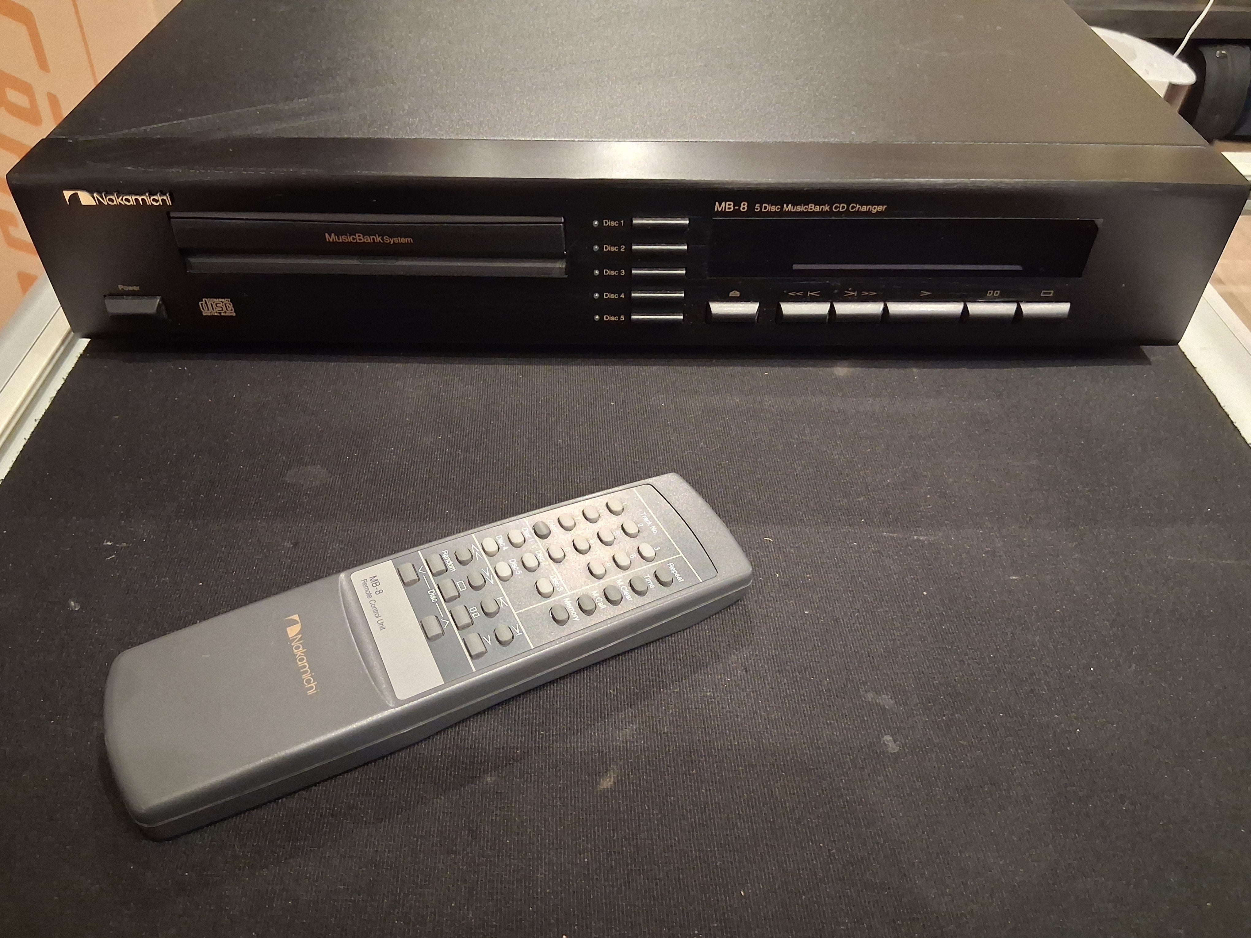 Nakamichi MB-8 5-Disc MusicBank CD Changer Compact Disc Player -USED-