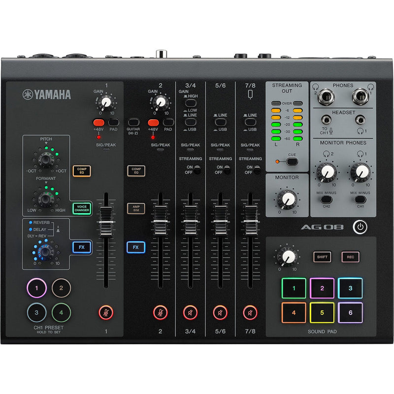 Yamaha AG08 All-In-One 8-Channel Streaming Station (Black)