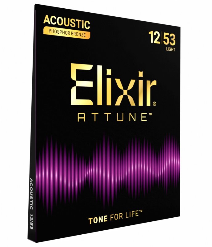 Elixir - Attune Phosphor Bronze Acoustic Guitar String Light 012-053