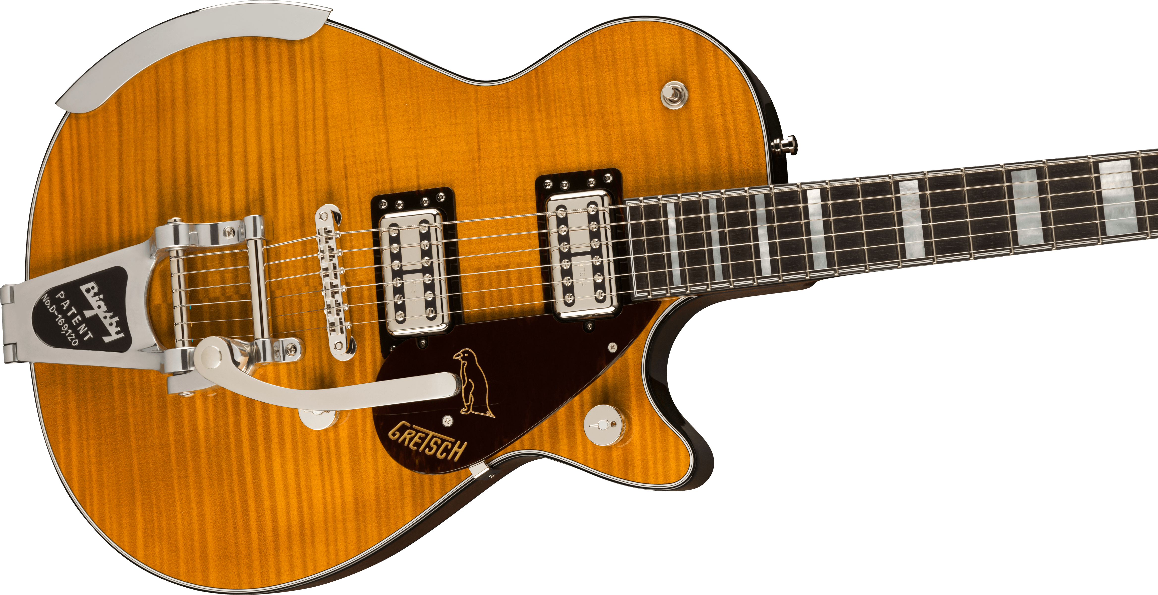 Gretsch G6134TFM-NH Nigel Hendroff Signature Penguin™, Ebony Fingerboard, Amber Flame