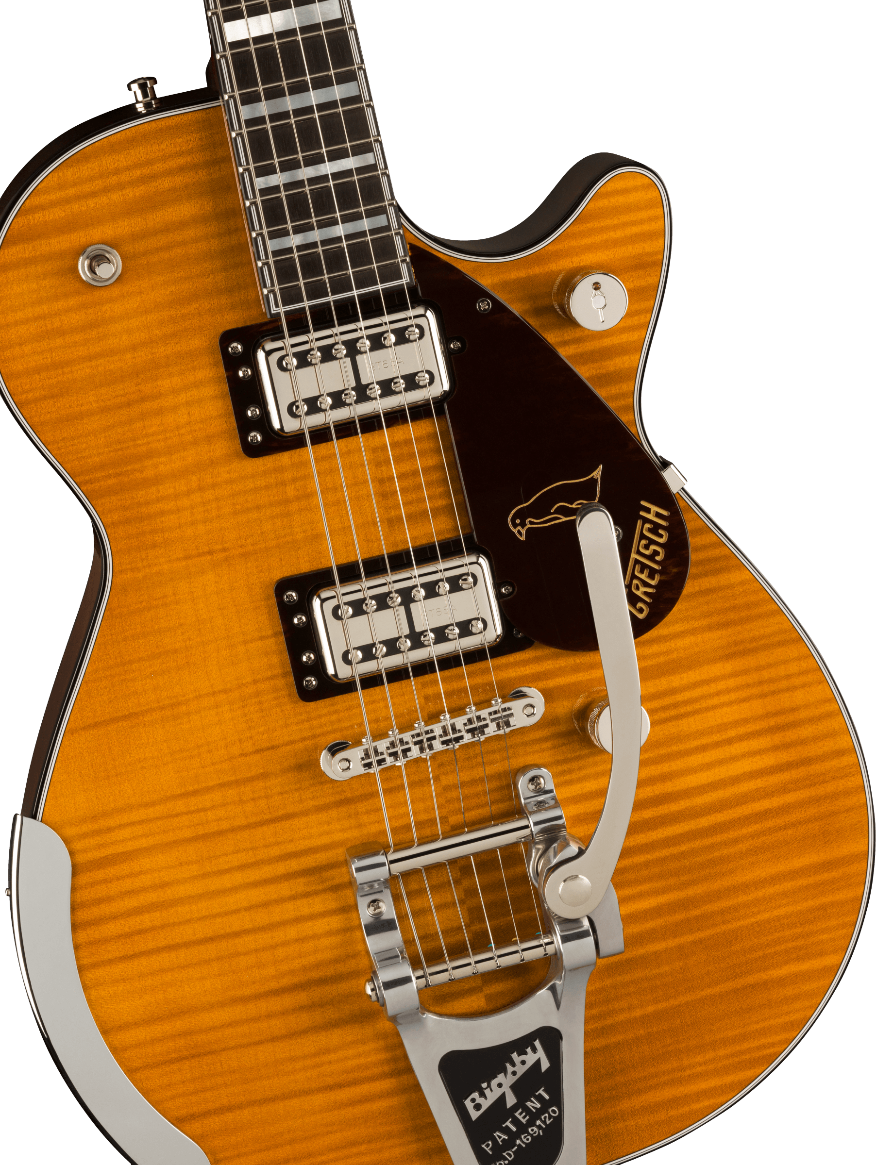 Gretsch G6134TFM-NH Nigel Hendroff Signature Penguin™, Ebony Fingerboard, Amber Flame