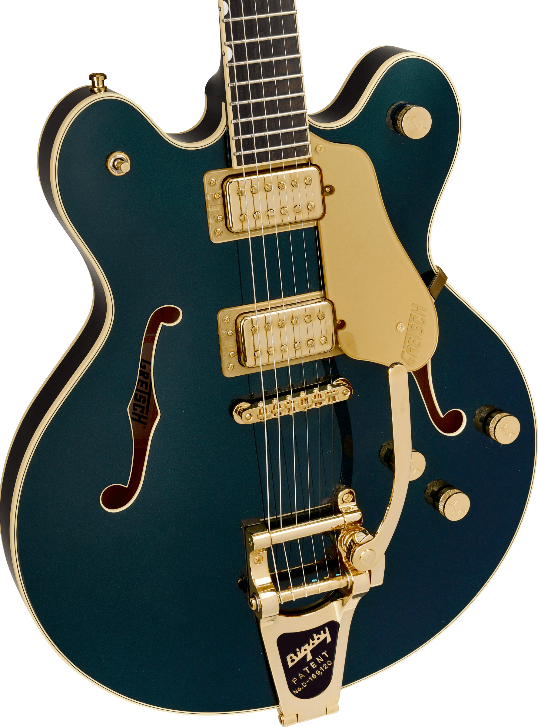 Gretsch Broadkaster® LX Center Block with String-Thru Bigsby® and Gold Hardware, Ebony Fingerboard, Cadillac Green
